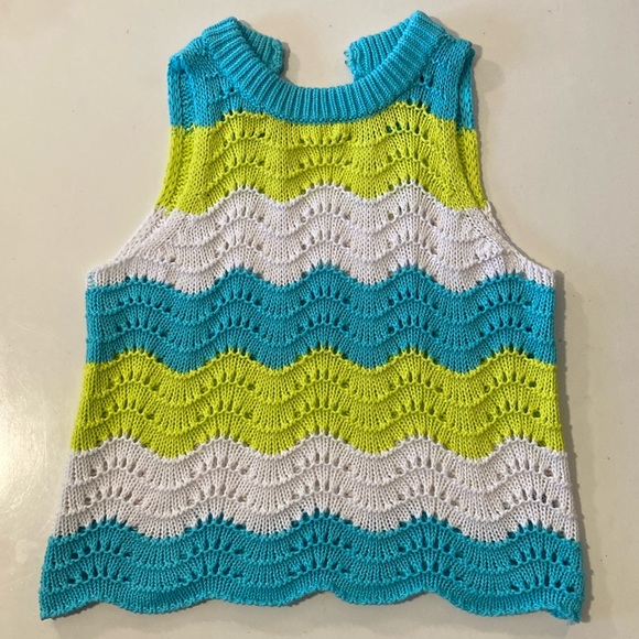 525 America Crochet Zigzag Striped Tank Small - Picture 3 of 7
